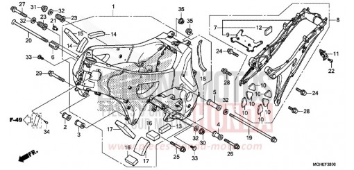 CARROSSERIE DE CHASSIS VFR1200XE de 2014